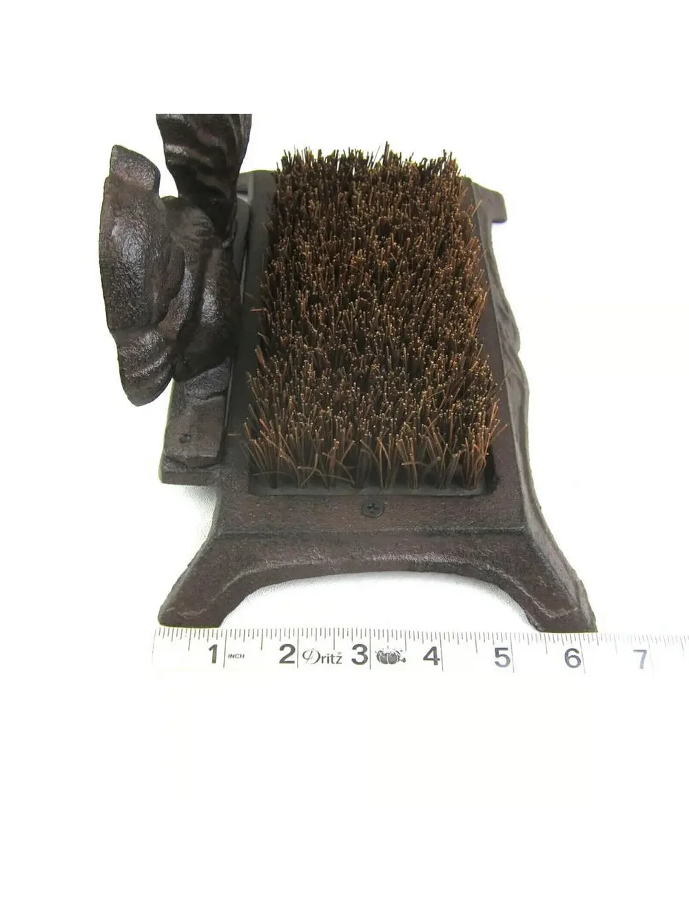 Cast Iron Boot Scraper Brush Brown Squirrel & Nut Design NEW